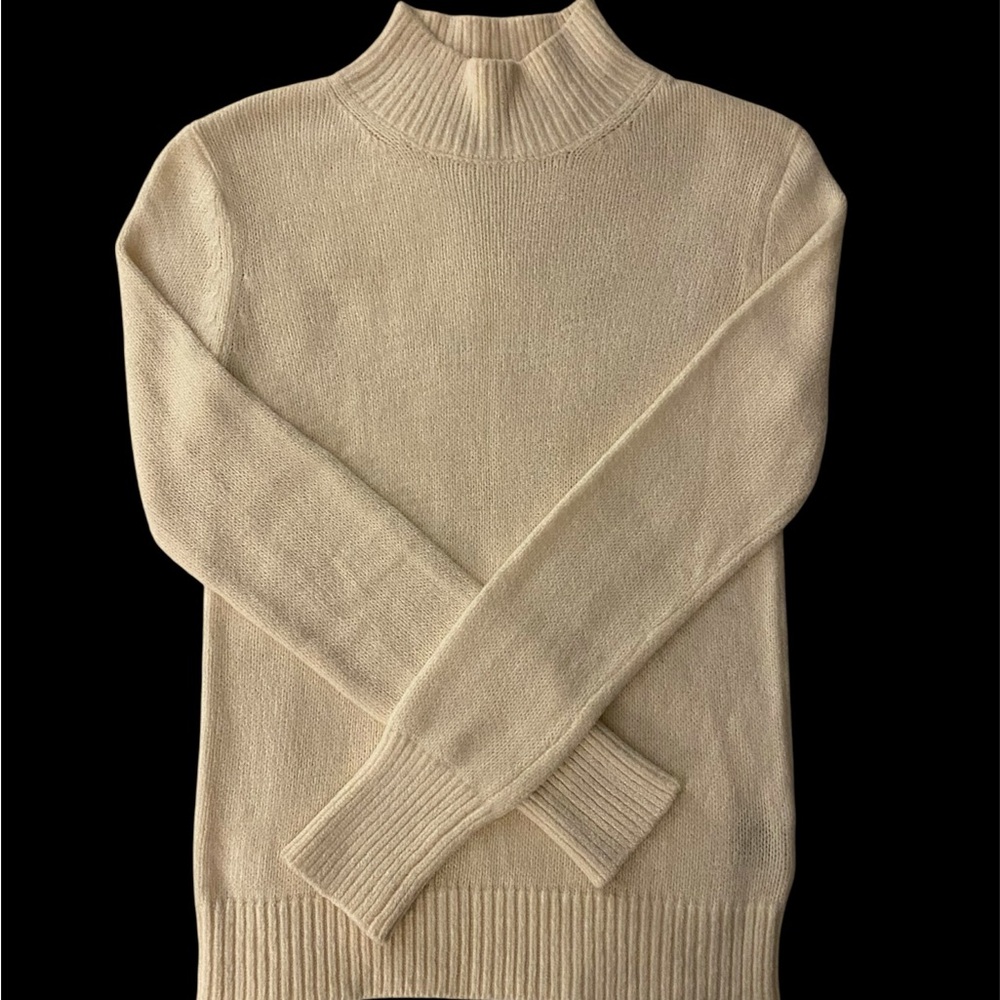 🌸 Catherine Malandrino Cream Chenille Mock  Sweater